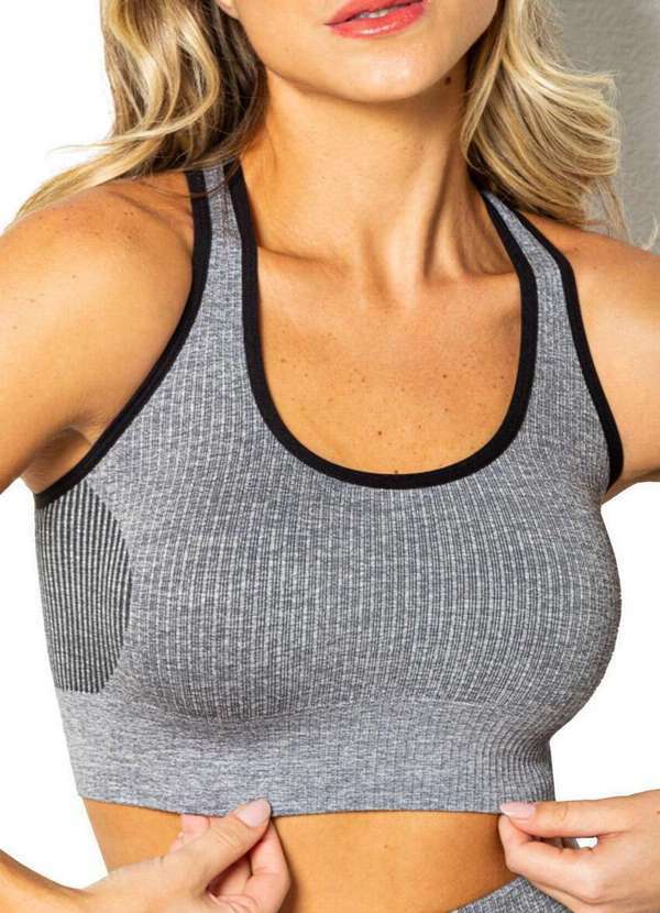 Trifil - Top Feminino Nadador Af Trifil 4138 T630-Cinza-Mescla