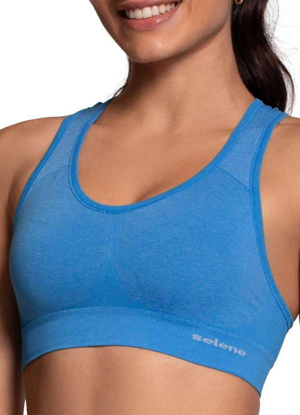 Selene - Top Feminino Nadador Selene 20926-001 347-Azul-Mescla