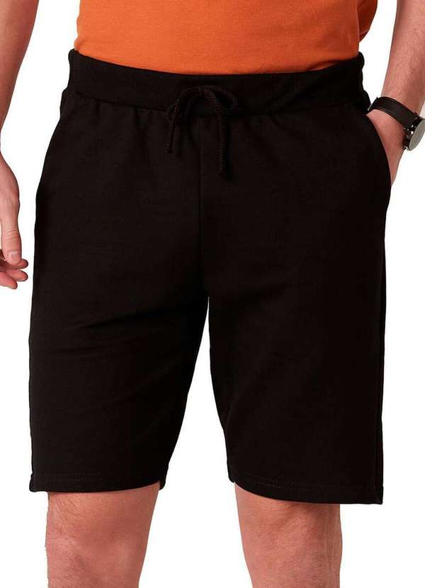 Malwee - Bermuda Masculina Moletom Malwee 1000052229 00004-Preto