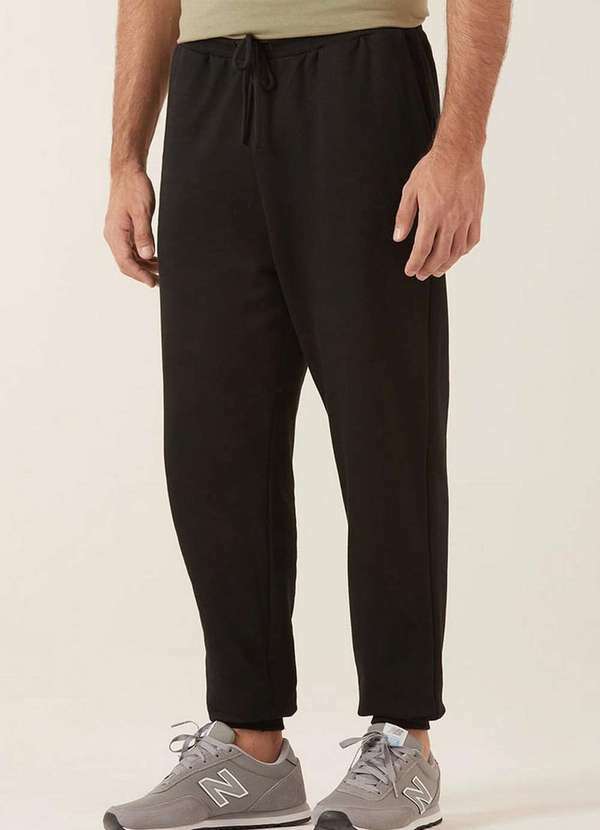 Malwee - Calça Masculina Moletom Malwee 1000097720 00004-Preto