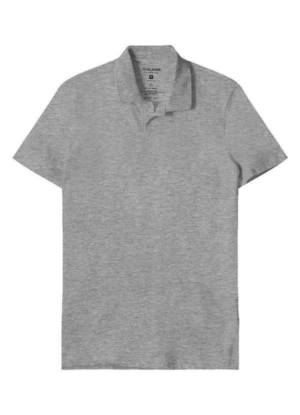 Malwee - Camiseta Polo Masculina Malwee 1000004430 50000-Cinza-Mescla 5
