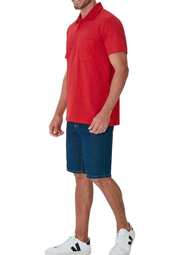 Malwee - Camiseta Polo Masculina Malwee 4429 00845-Azul 4