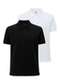 Hering - Kit com 2 Camisetas Polo Masculina Hering N3a7 Branco - variação: Preto-Branco