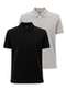 Hering - Kit com 2 Camisetas Polo Masculina Hering N3a7 Branco - variação: Preto-Cinza