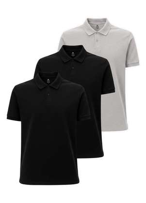 Kit com 3 Camisetas Polo Masculina Hering N3a7 - HERING