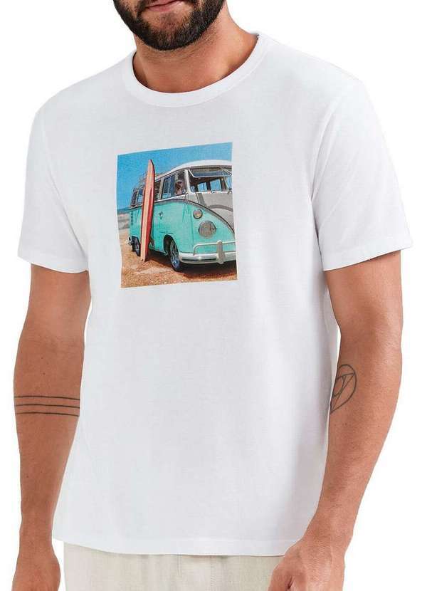 Hering - Camiseta Masculina Hering 4f87 15x-Branco