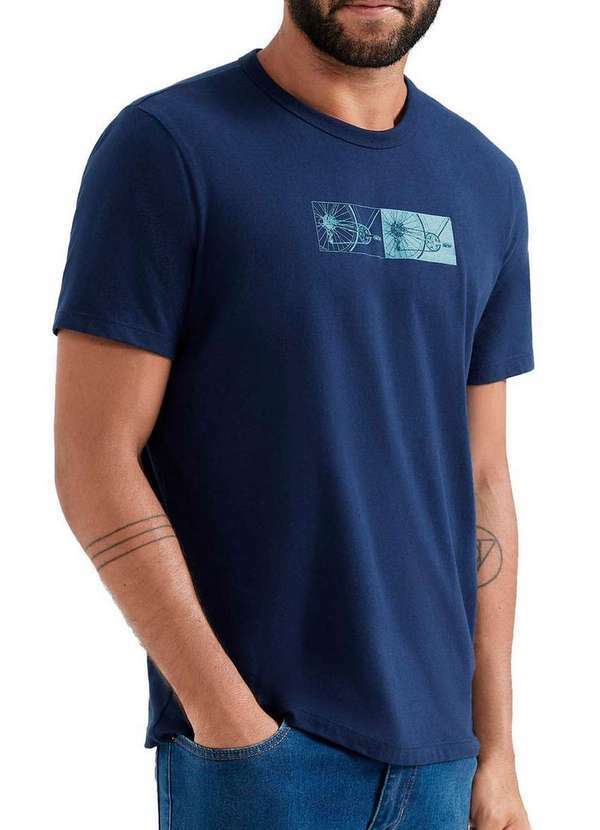 Hering - Camiseta Masculina Hering 4f87 16a-Azul-Escuro