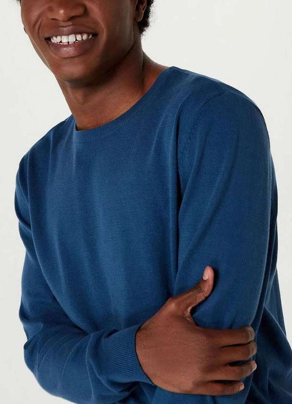 Hering - Camiseta Masculina Hering K0wg Az2-Azul-Médio