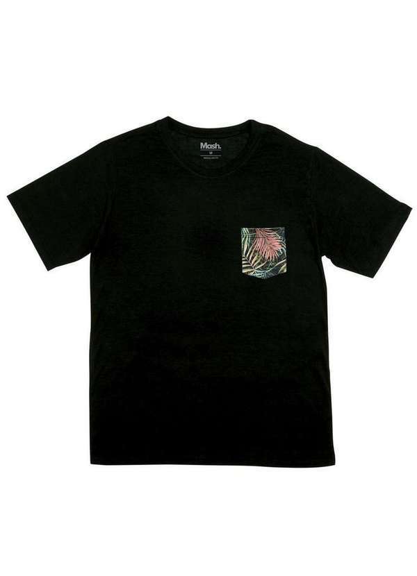 Mash - Camiseta Masculina Mash 632.08 Pt00-Preto