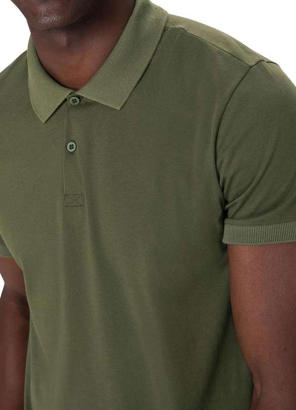 Malwee - Camiseta Masculina Polo Malwee 1000137330 Pima 00033-Verde-Escuro 3