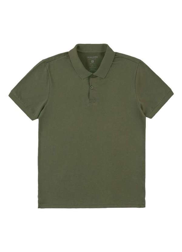 Malwee - Camiseta Masculina Polo Malwee 1000137330 Pima 00033-Verde-Escuro 5