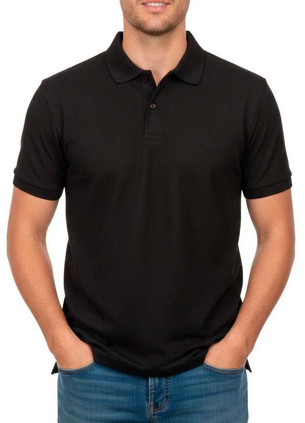 Enfim - Camiseta Masculina Polo Slim Enfim 1000121397 00004-Preto
