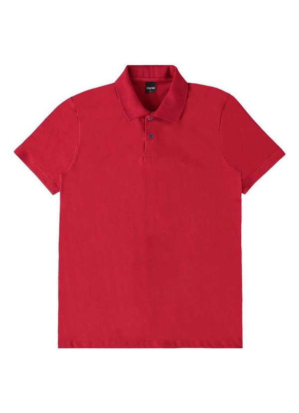 Enfim - Camiseta Masculina Polo Slim Enfim 1000121397 02226-Vermelho 2