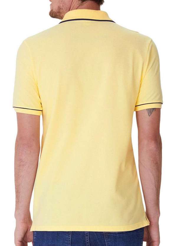 Malwee - Camiseta Masculina Polo Slim Malwee 1000132990 00396-Amarelo 2