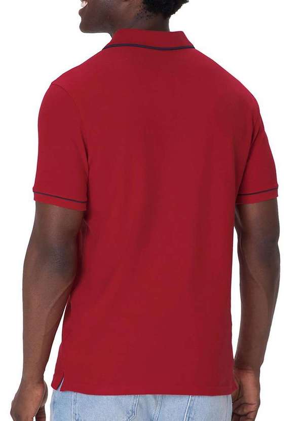 Malwee - Camiseta Masculina Polo Slim Malwee 1000132990 02226-Vermelho 2