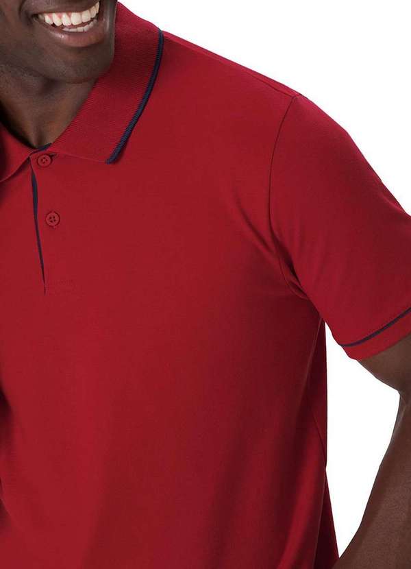 Malwee - Camiseta Masculina Polo Slim Malwee 1000132990 02226-Vermelho 3