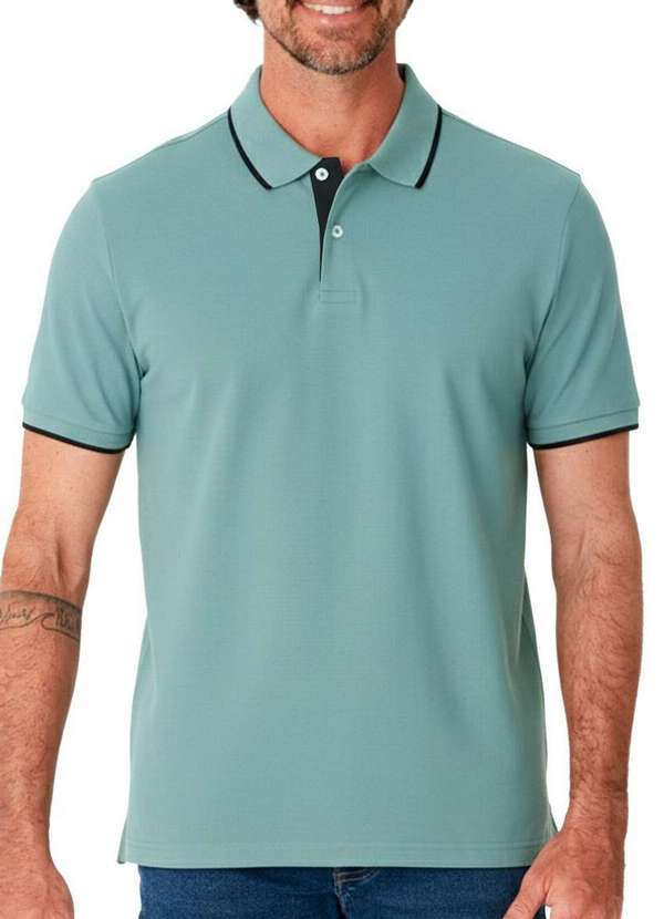 Malwee - Camiseta Masculina Polo Slim Malwee 1000132990 02340-Azul