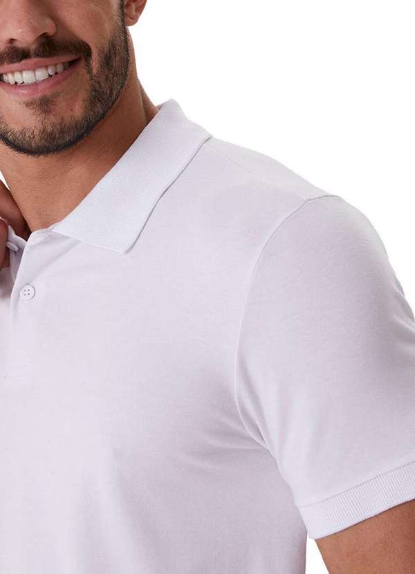 Malwee - Camiseta Masculina Polo Slim Malwee 1000137326 00001-Branca 3