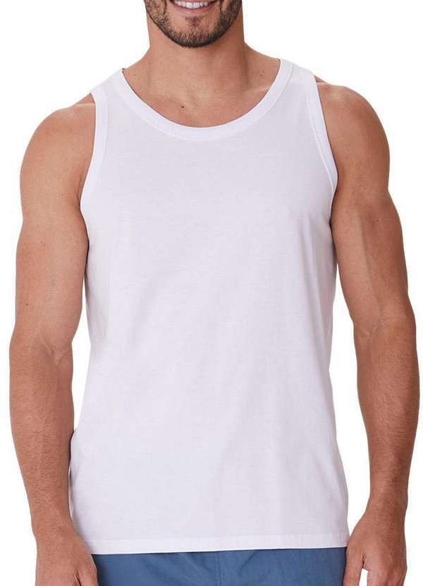 Malwee - Camiseta Masculina Regata Malwee 1000137336 00001-Branca