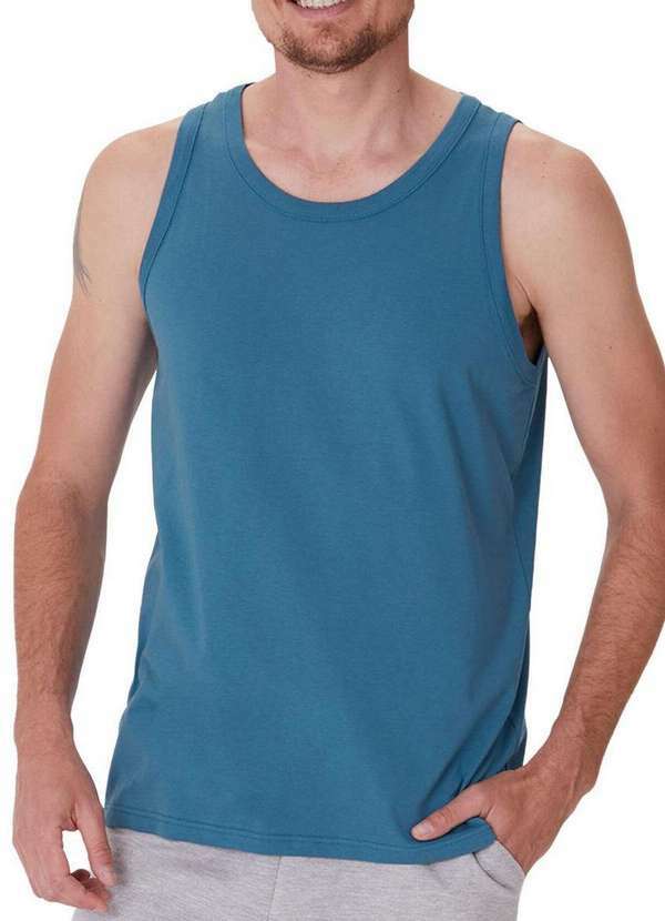 Malwee - Camiseta Masculina Regata Malwee 1000137336 00845-Azul