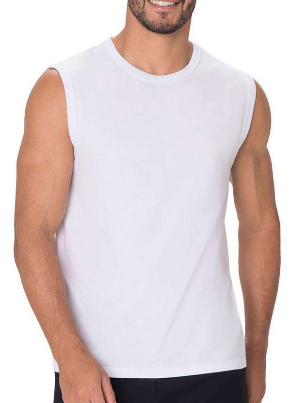 Malwee - Camiseta Masculina Regata Malwee 1000137337 00001-Branca