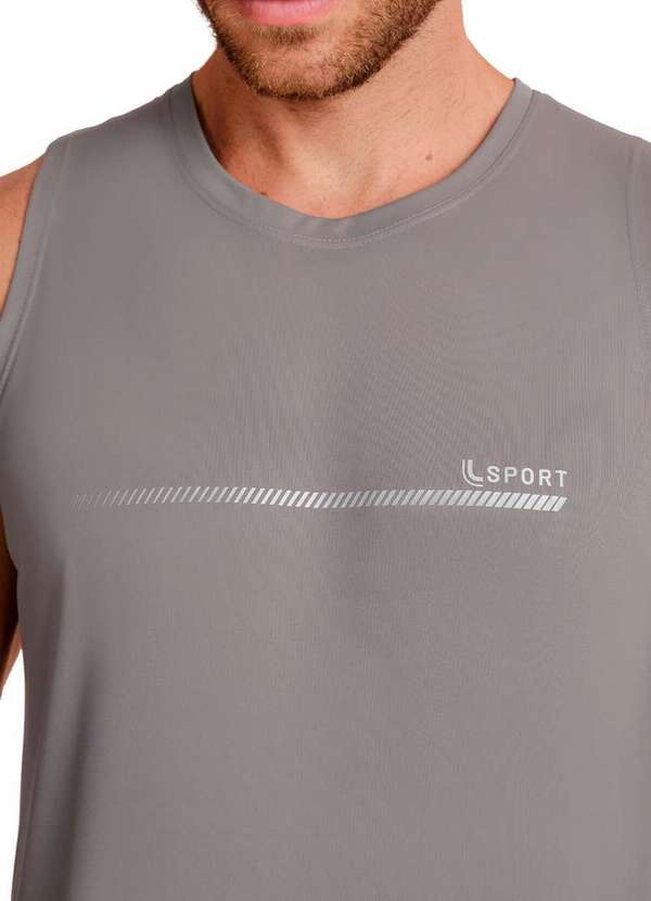 Lupo - Camiseta Masculina Regata Uv Lupo 77173-001/002 8872-Grafite 4