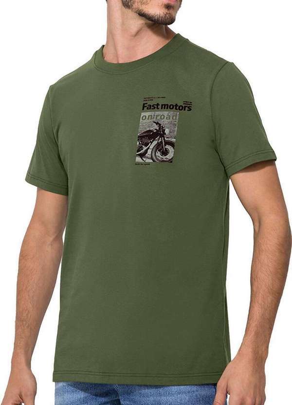 Enfim - Camiseta Masculina Regular Enfim 1000120945 00005-Verde