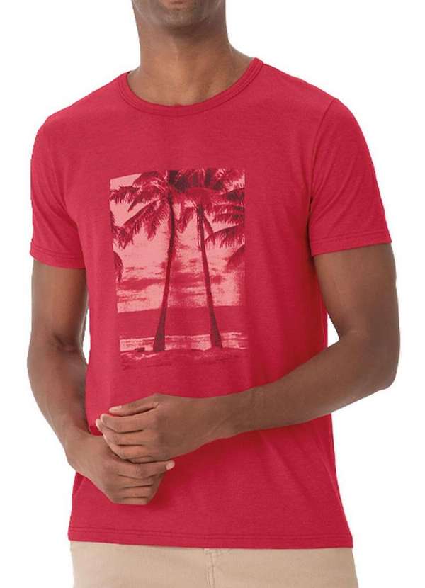 Malwee - Camiseta Masculina Regular Malwee 1000123781 01194-Vermelho