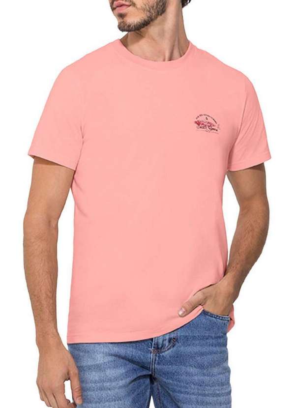 Enfim - Camiseta Masculina Slim Enfim 1000120949 01949-Rosa