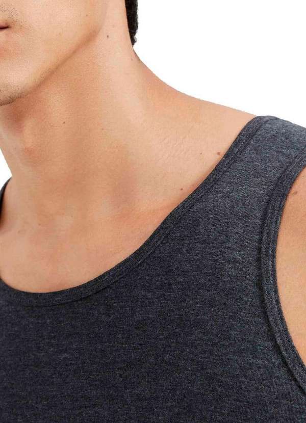 Hering - Camiseta Regata Masculina Hering 0199 Md3-Cinza-Mescla-Escuro 3