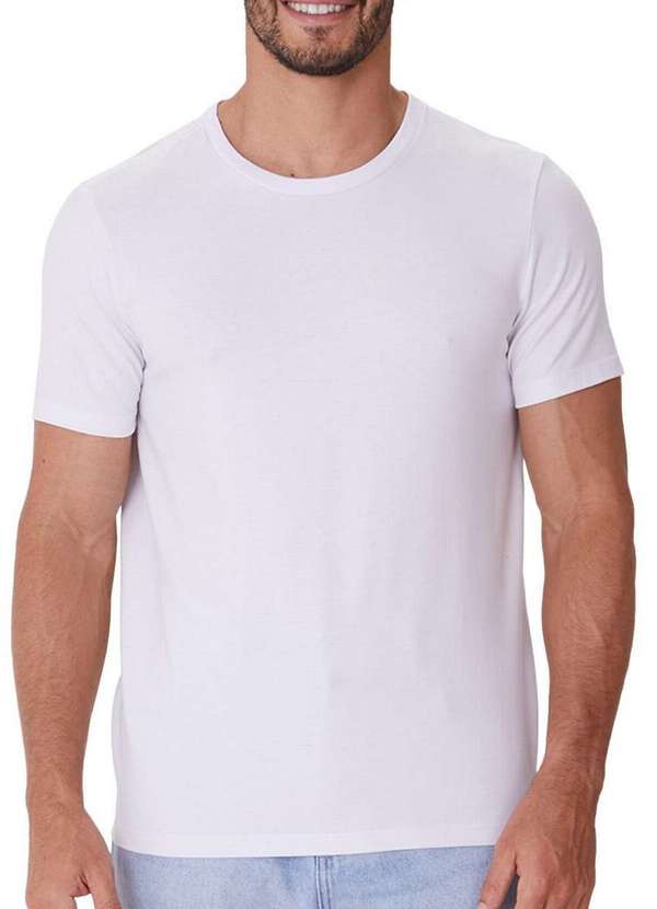 Malwee - Camiseta Slim Masculina Malwee 1000137333 00001-Branca