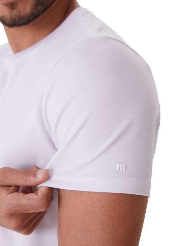 Malwee - Camiseta Slim Masculina Malwee 1000137333 00001-Branca 3