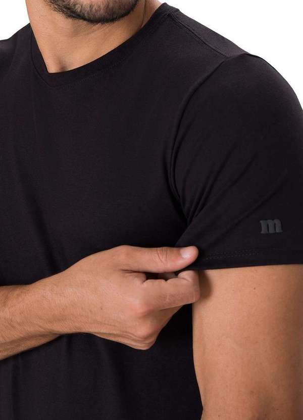 Malwee - Camiseta Slim Masculina Malwee 1000137333 00004-Preta 3