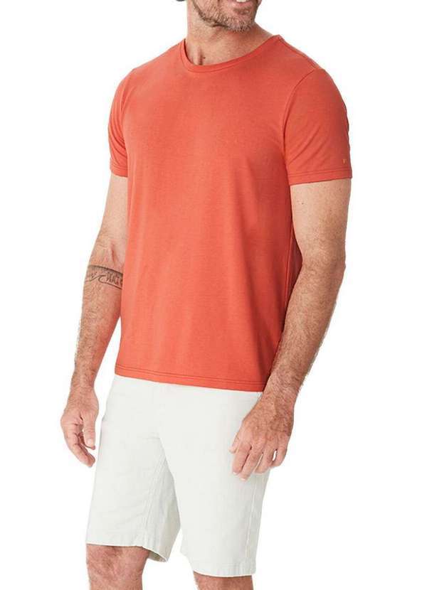Malwee - Camiseta Slim Masculina Malwee 1000137333 02376-Laranja 4