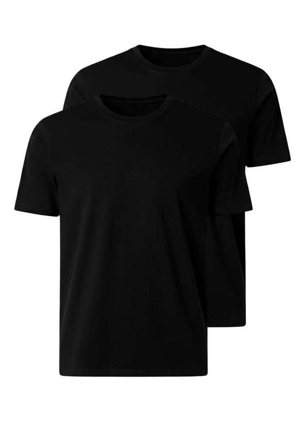 Hering - Kit com 2 Camisetas Masculina Hering 0227 Preto