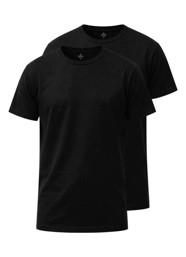 Hering - Kit com 2 Camisetas Masculina Hering 0299 Preto