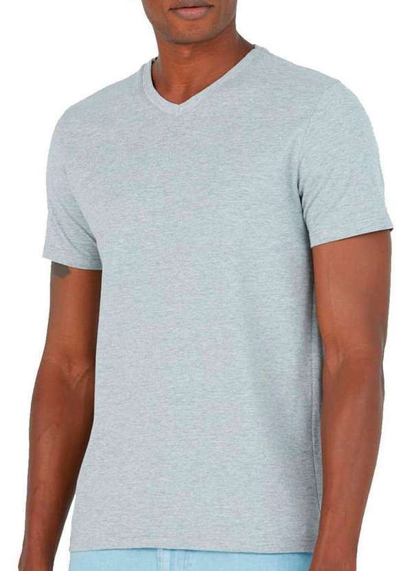 Malwee - Kit com 2 Camisetas Masculina Malwee 1000004422 Branco-Cinza-Mescla 4