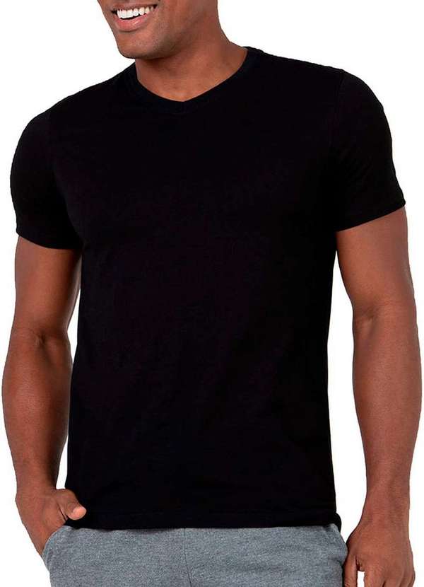 Malwee - Kit com 2 Camisetas Masculina Malwee 1000004422 Preto-Azul-Marinho 2