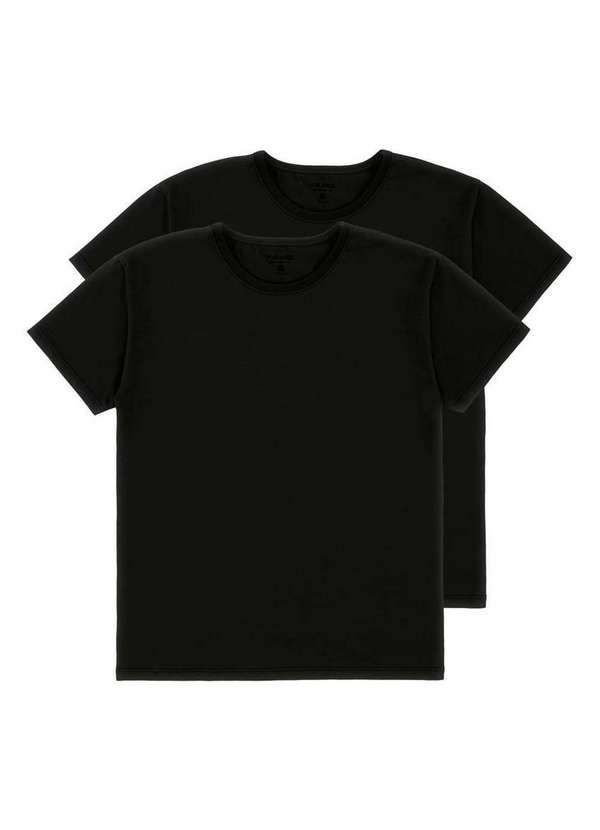 Malwee - Kit com 2 Camisetas Masculina Malwee 1000004423 Preto