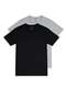 Malwee - Kit com 2 Camisetas Masculina Malwee 1000015037 Branco-Preto - variação: Preto-Cinza-Mescla