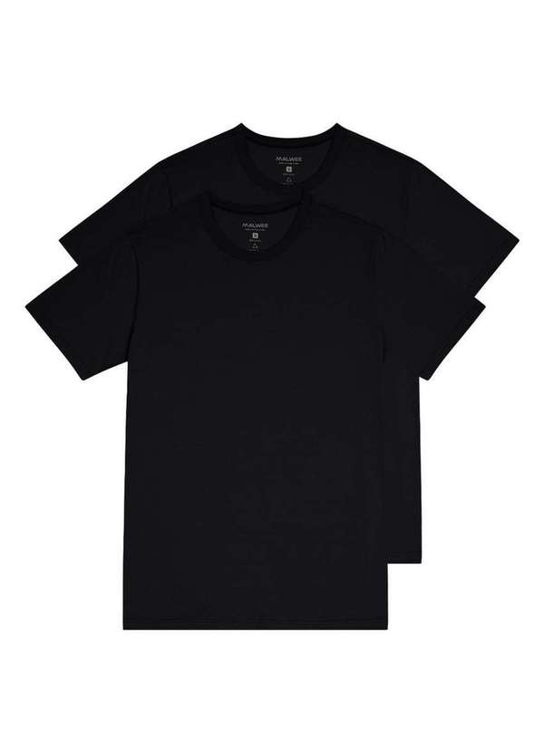Malwee - Kit com 2 Camisetas Masculina Malwee 1000015037 Preto
