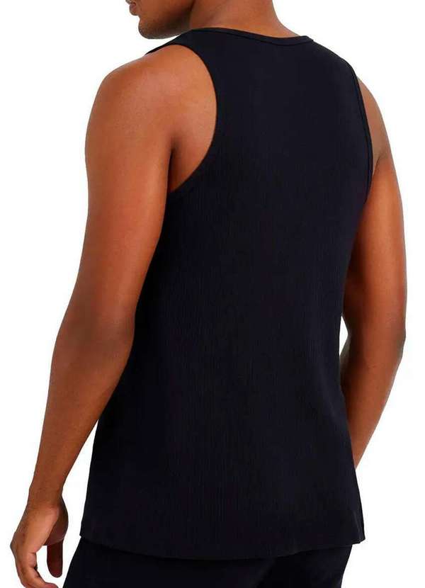 Hering - Kit com 2 Camisetas Regata Masculina Hering 015m Preto-Branco 3