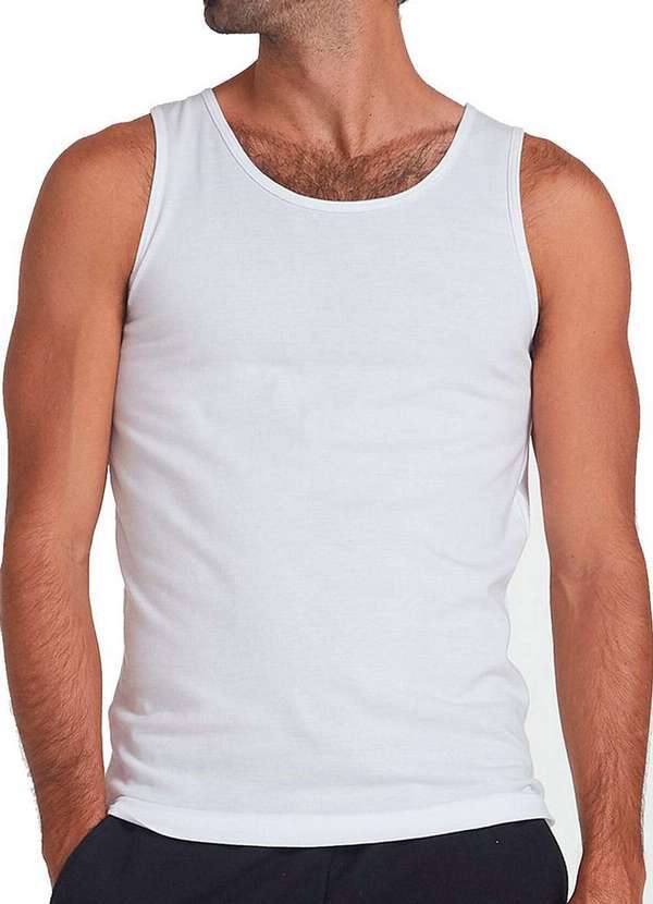 Hering - Kit com 2 Camisetas Regata Masculina Hering 0199 Branco-Preto 2