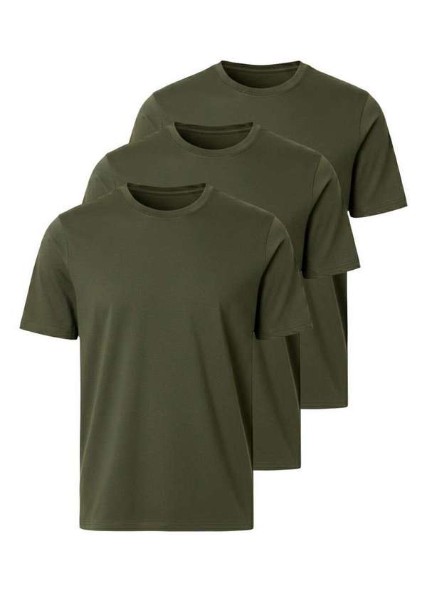 Hering - Kit com 3 Camisetas Masculina Hering 0227 Verde