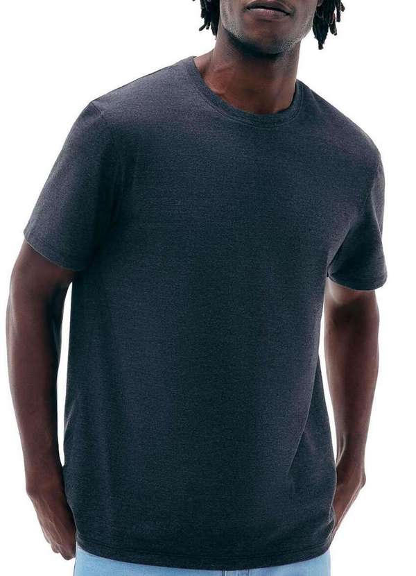 Hering - Kit com 3 Camisetas Masculina Hering 0227 Verde-Chumbo 3