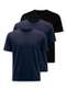 Hering - Kit com 3 Camisetas Masculina Hering 0227 Marinho-Preto - variação: Marinho-Preto