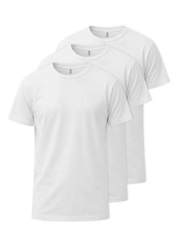 Hering - Kit com 3 Camisetas Masculina Hering 0299 Branco
