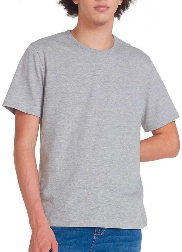 Hering - Kit com 3 Camisetas Masculina Hering 0299 Cinza-Mescla 2