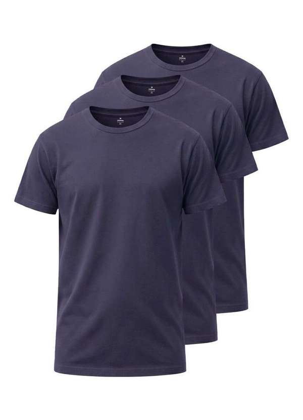 Hering - Kit com 3 Camisetas Masculina Hering 0299 Marinho