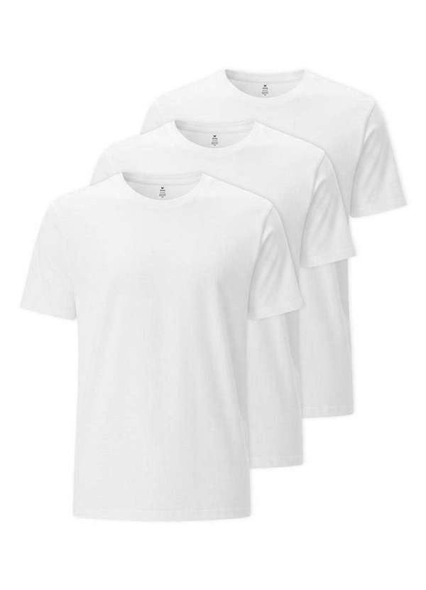 Hering - Kit com 3 Camisetas Masculina Hering 4fv2 1a-Branco